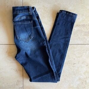 Enjean Denim Co Dark Wash Denim Classic Blue Stretchy Skinny Jeans Womens Size 3